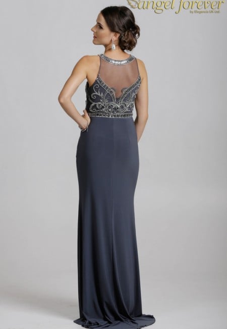 Angel Forever Grey Jersey Prom Dress / Evening Gown